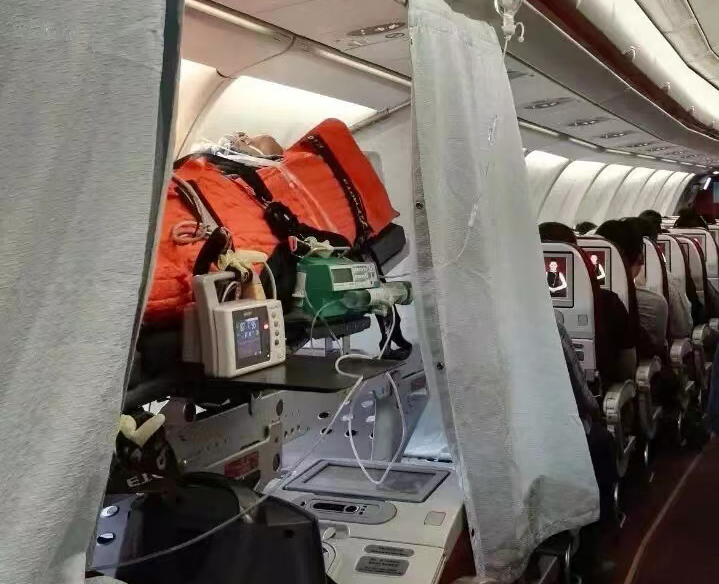 广德市跨国医疗包机、航空担架